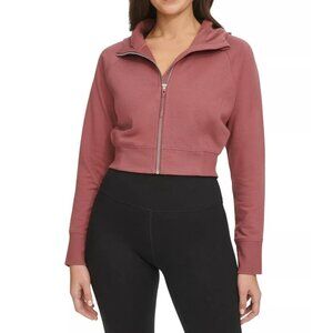 Calvin Klein Zippered Cropped Hoodie Women's XL Sedona Long Sleeve New